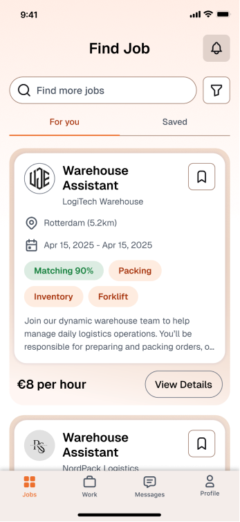 Cruits mobile app screenshot